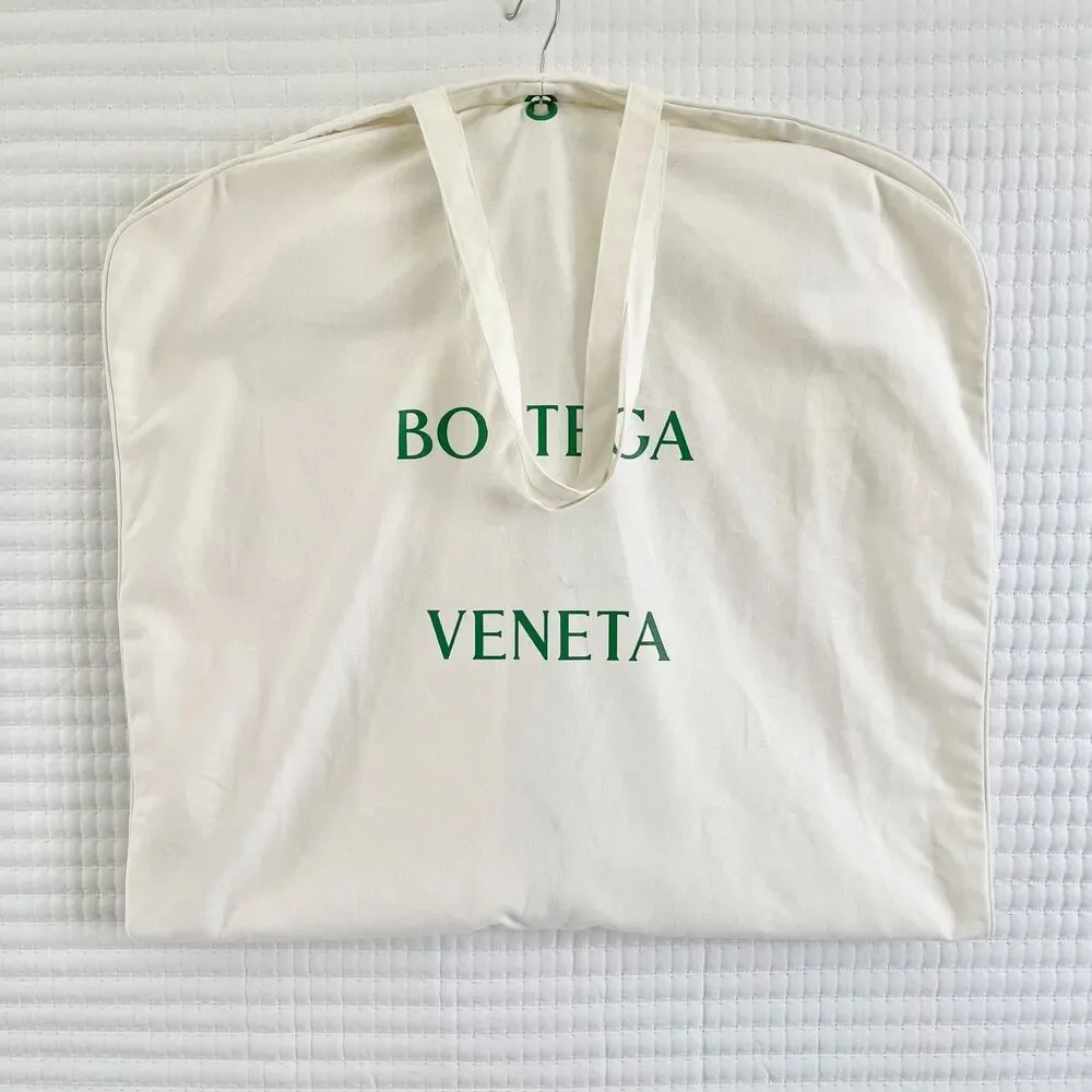 Bottega Veneta Garment Bag Cream Canvas Cotton Protective Closet Storage Cover